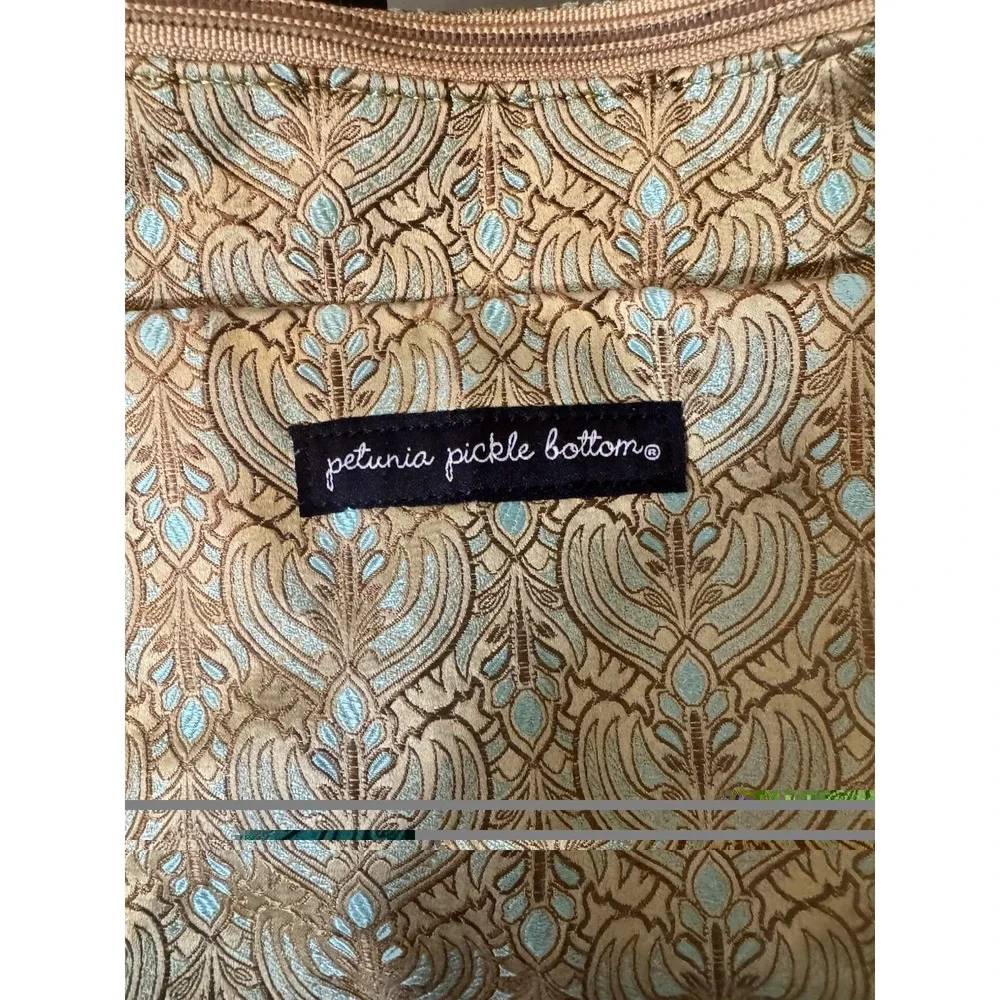 Petunia Pickle Bottom Baby Chic Tote 2009 Boho Green Turquoise Diaper Bag Y2K